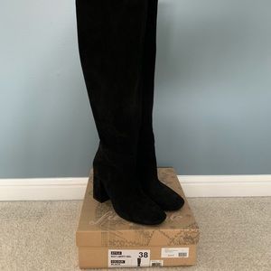 Free People black suede over the knee boots